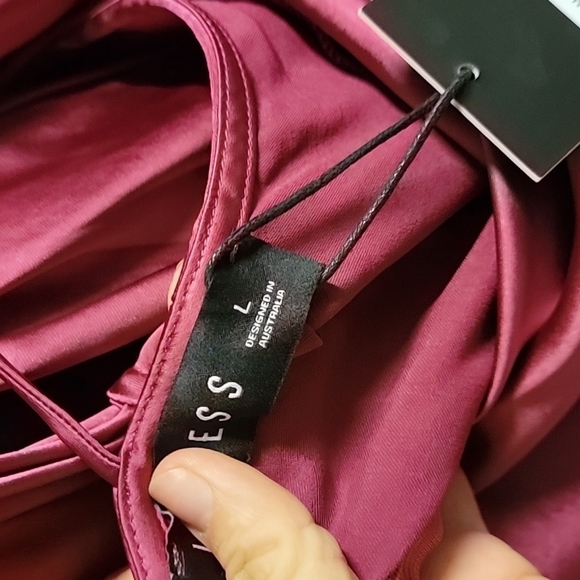 LIONESS Walk The Line Midi Dress Magenta - Picture 12 of 12